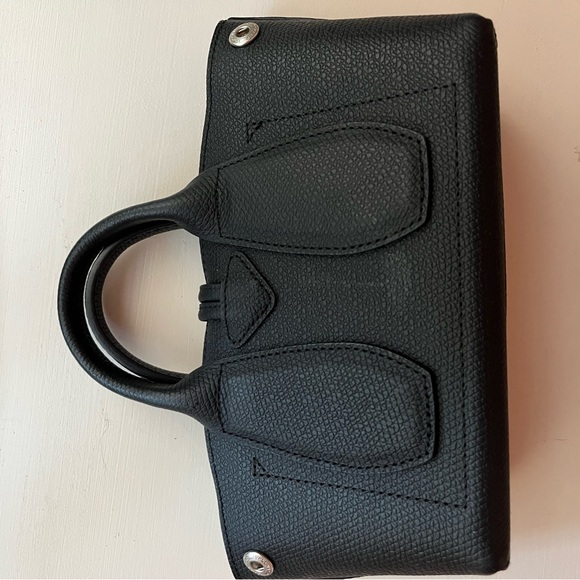 Longchamp Textured Black Mini Bag with Silver Accent - Picture 2 of 3